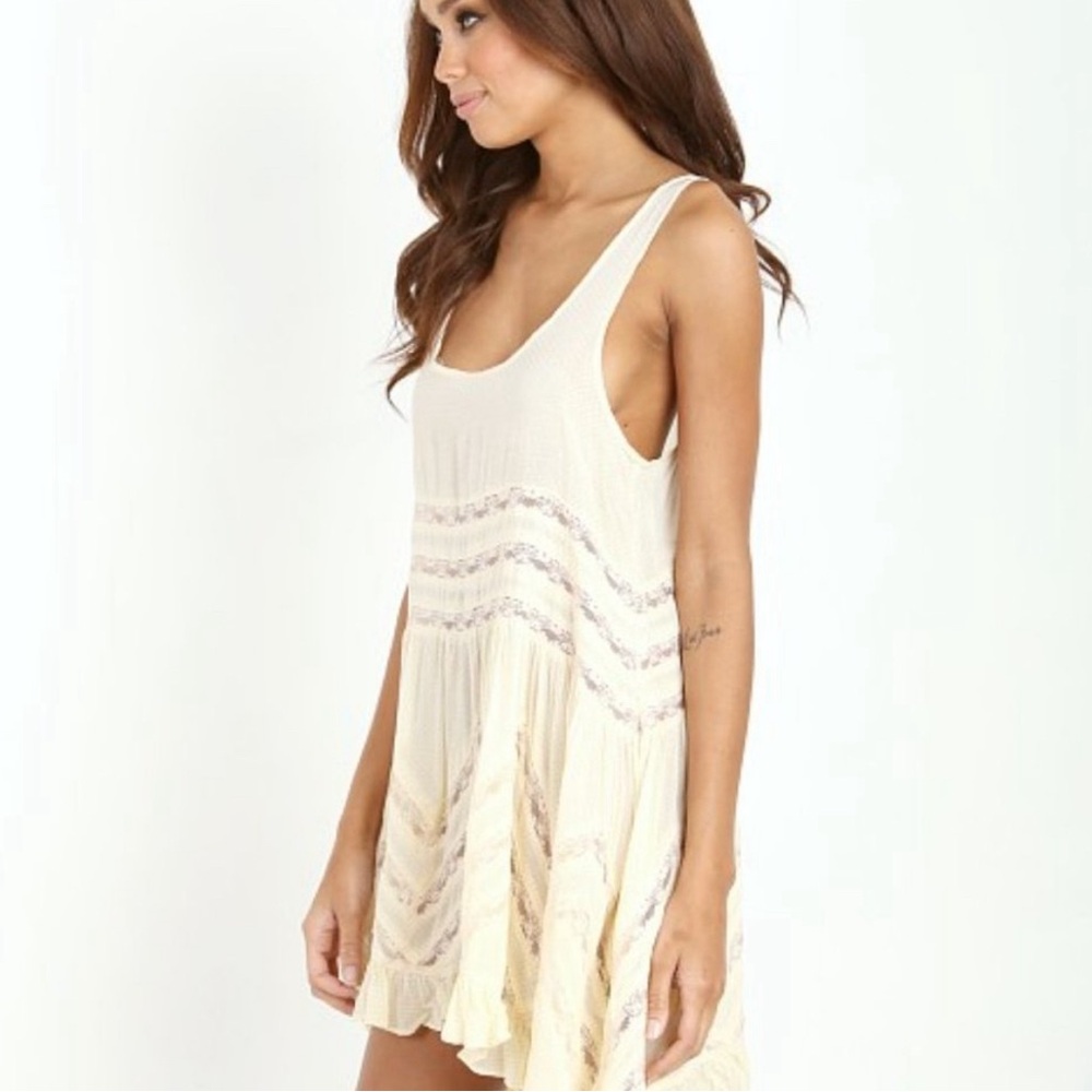 Free people white dress with slip included